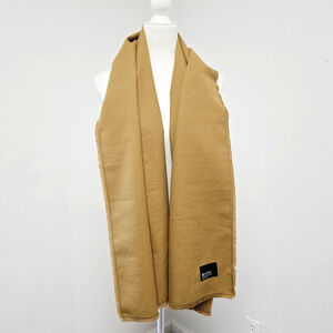 Lululemon Scarf Mustard Yellow Rectangle Wool Blend Fringe Unisex